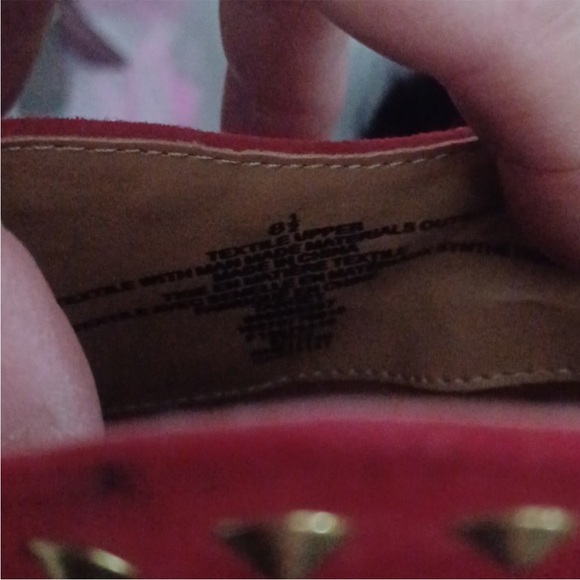 MOSSIMO RED ANKLE BOOTS 4.5 inches heels STUDDED BACK ZIPPER SIZE 8.5 - Picture 8 of 8